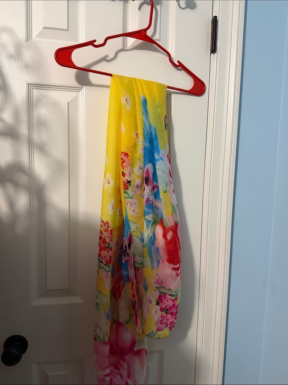 Bright Floral Yellow Multicolor Scarf